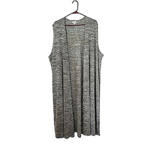 Lularoe Heathered Gray Open Duster Cardigan XL